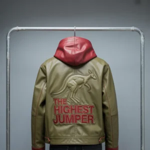Highest jumper olive green with red