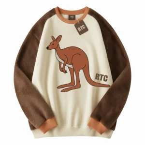 Cream and Brown Crewneck