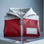 Red Leather and White Hoodie
