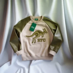 Oliva Green Leather and Cream