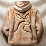 Brown and Beige Hoodie Kangaroo on back