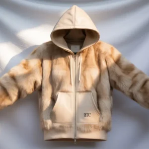 Brown and Beige Hoodie Kangaroo on back