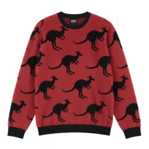 Fuzzy Red Crewneck