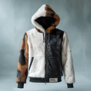 Fur Coat Brown and White