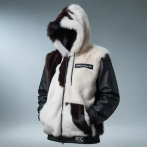 Fur Coat Black and White